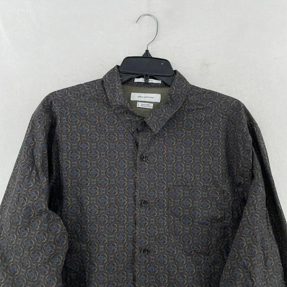 Urban Outfitters Button Up Men's L Brown Mix Paterned Long Sleeve Standard Fit - Picture 5 of 12